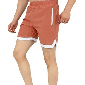 Shorts en maille respirante personnalisés avec logo pour hommes, pour la gym, le sport, la course à pied, de haute qualité, décontractés, avec poche zippée - Product Image 4