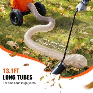 Accessorio Universale per Trituratore di Legno Resistente da 4,3 Pollici x 13,1 Piedi, Kit Aspiratore Foglie e Mulcher con Diametro di 4 Pollici, Strumenti di Raccolta per Trituratore di Legno - Product Image 2