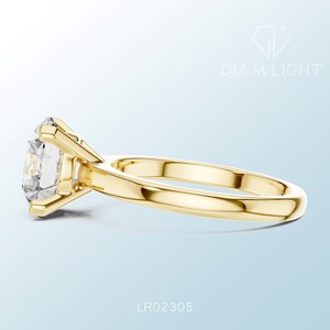 Bague de fiançailles et de mariage en or blanc 14 carats avec diamants de laboratoire taille ronde certifiés IGI, clarté VS+, couleur F+, idéale pour un cadeau - Product Image 6