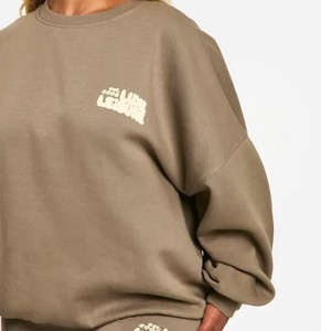 Conjunto Deportivo Casual de Dos Piezas para Mujer, Top de Manga Larga con Cuello Redondo y Pantalones Anchos, Fabricante de Conjuntos Deportivos con Logotipo Personalizado - Product Image 6