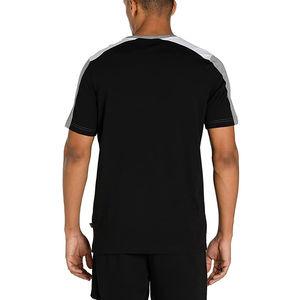 High Quality Product Men's Color Blocked Short Sleeve T-<b>Shirt</b> Regular Fit O-Neck Knitted Casual Contrast Trim Solid Design - Product Image 6