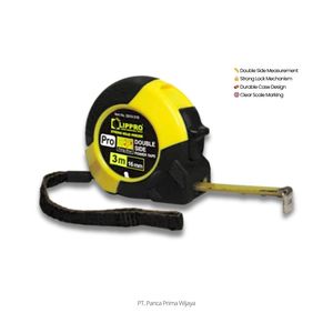 เทปวัดระยะแบบม้วนคุณภาพสูง 3 เมตร แบบสองหน้า ขนาดกะทัดรัด พกพาสะดวก ผลิตจากเหล็ก สำหรับใช้ในครัวเรือน งาน DIY และงานช่าง - Product Image 2