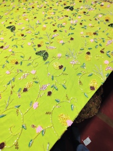 Tissu Laminé HDPE Tissé 100% Acrylique Brodé à la Main Perlé et Lourd pour Accessoires Féminins - Product Image 6