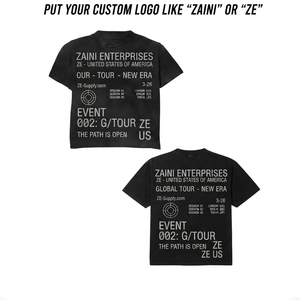 เสื้อยืดโอเวอร์ไซส์ผู้ชาย พรีเมียม 240 GSM ผ้าฝ้ายฟอกกรด สีดำ วินเทจ สกรีนโลโก้ตามสั่ง แบรนด์ส่วนตัว สตรีทแวร์ - Product Image 1