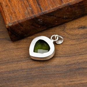 Pendentif en améthyste verte, argent sterling 925, fait main, dernier design, bijoux en améthyste naturelle, à porter pour les fêtes, cadeau - Product Image 2