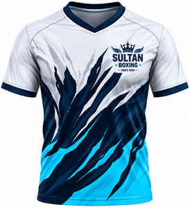Camiseta Deportiva Personalizada Unisex de Poliéster/Algodón 140g, Corte Regular, Secado Rápido, Transpirable, Manga Corta, Logotipo Impreso en la Parte Delantera, para Juegos - Product Image 1
