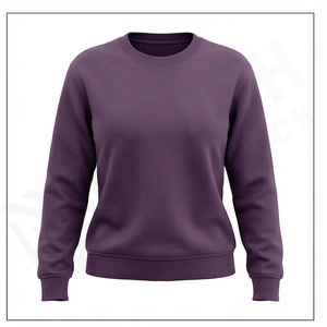 Personnalisé Brodé Surdimensionné Femmes Sweat En Gros Femmes Goutte D'épaule Ras Du Cou Sweat À Capuche Coton Sweat De Marque - Product Image 2