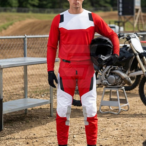 Traje Profesional para Motocross, Conjunto de Jersey y Pantalones, Ligero, Transpirable, de Poliéster/Nailon, Unisex, Ropa de Carreras para Motocicleta - Product Image 5