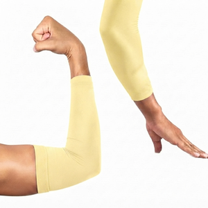 Protector de Brazo Deportivo Ligero Amarillo para Exteriores, Compresión, Protección Solar, Transpirable, para Baloncesto, Running, Fitness - Product Image 1