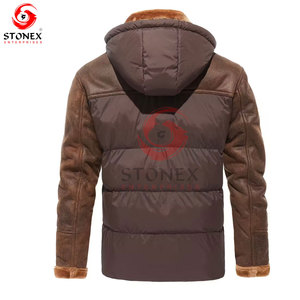 Chaqueta Acolchada con Capucha para Hombre, Relleno de Algodón, Ligera, para Invierno, Senderismo, Viajes, Casual, con Cierre de Cremallera - Product Image 1