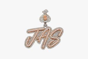 RB Gems Personnalisé 925 Argent VVS Moissanite Pendentif Glacé Or Rose Placage Hip Hop Style Fine Jewelry Diamant Main Laiton Matériel - Product Image 5