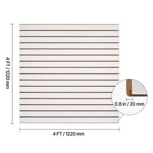 Pannelli a Doghe Modulari in MDF Bianco 4x4 ft per Garage, Facili da Installare - Product Image 6
