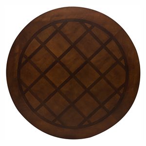 Tavolo da Pranzo Rotondo Tradizionale con Base a Piedistallo, Finitura in Ciliegio Marrone, Elegante Arredamento per Sala da Pranzo - Product Image 3