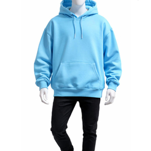 Men's 100% Cotton Fleece <b>Hoodie</b> <b>Plain</b> Heavyweight Pullover Sweatshirt for Casual and Streetwear - Product Image 2