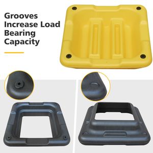 Piattaforma di aerobica con passo giallo a 4 montanti regolabile in altezza - Product Image 5