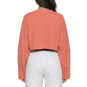 Sudadera Personalizada Lisa para Mujer, Cuello Redondo, de Algodón Ecológico, para Impresión Serigráfica, Otoño-Invierno - Product Image 2