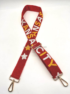 Sangle de sac à main en perles faites à la main Style vintage avec texte personnalisé Caractéristique étanche Crochet de Kansas City Design Option de gros - Product Image 3