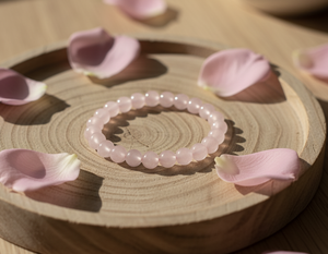 Handmade AAA Rose quartz Round Bead <b>Bracelet</b> – Polished Gemstone Stretch <b>Bracelet</b> for Men & Women - Product Image 3