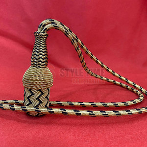 Nœud de sabre personnalisé avec fil tressé durable et pompon décoratif pour accessoires de parade et de cérémonie - Product Image 2
