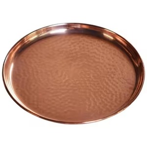 จานรองทองแดงคุณภาพพรีเมียม อุปกรณ์ตกแต่งโต๊ะอาหารสุดหรูสำหรับร้านอาหาร โรงแรม งานแต่งงาน และงานจัดเลี้ยง - Product Image 3