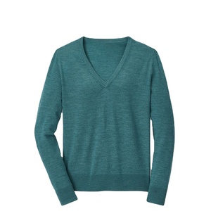 Sudadera Lisa para mujer con puños acanalados Sudadera de mezcla de algodón de ajuste clásico Ideal para capas en tallas de otoño e invierno - Product Image 1