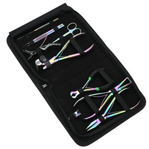 Complete Hair Extension Tools Kit Microbeads Crimping Remover Tape In Plier Keratin Bond <b>Cutter</b> Hook Loop Tool Scissor Clips - Product Image 1