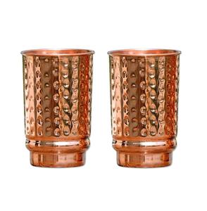 Vaso de Cobre Artesanal para Beber Agua, Vaso Tradicional Ayurvédico de Cobre - Product Image 5
