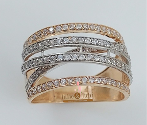 Anillo de Oro Original de 22 Quilates para Mujer, Acabado Brillante, para Compromisos, Ceremonias, Eventos Nupciales, Ocasiones Festivas y Uso Diario - Product Image 1