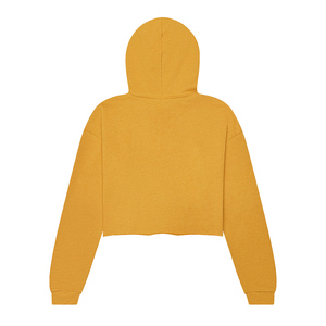 Sweat-shirt à capuche court pour femme grande taille, manches longues, couleur unie, hiver, décontracté, avec cordon de serrage, vente en gros ODM/OEM - Product Image 2