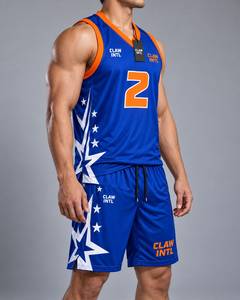 Conjunto de Uniforme de Baloncesto para Hombre Adulto Claw Intl, Blanco con Estampado de Llamas Rojas, Impresión en Serigrafía 25, Algodón Transpirable sin Costuras - Product Image 2