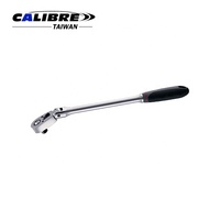 Clé à cliquet réversible à tête flexible TAIWAN CALIBRE 3/8" 1/2" à dégagement rapide, chromée, avec poignée en plastique, 48 dents, mâchoire norme DIN