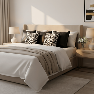 SOGA Juego de fundas de almohada decorativas modernas, minimalistas y abstractas con rayas de cebra, 6 piezas, 45 cm, para sofá y cama - Product Image 5