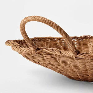 Bandeja Decorativa Redonda Elegante de Ratán Natural Tejido con Diseño Festoneado para Servir en la Mesa del Comedor y Decoración del Hogar - Product Image 2