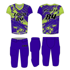 Ensemble de maillot et pantalon de football américain en twill 100 % haute qualité pour adulte, uniformes personnalisés, tailles courtes et grandes, toutes saisons, en promotion - Product Image 2