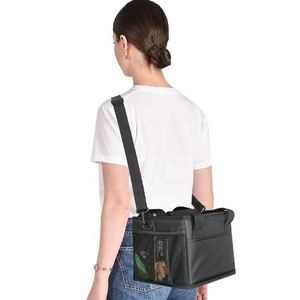 4 Cup Carrier & <b>Water</b> <b>Bottle</b> Holder with Adjustable <b>Strap</b> Dividers Reusable Waterproof Sport Duffle Bag for Outdoor Use - Product Image 5