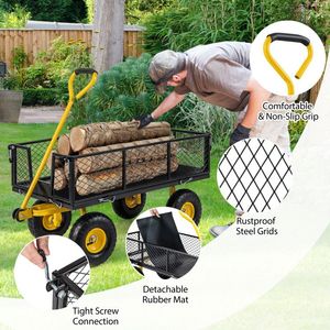 Carrello da Giardino Multiuso con 4 Pannelli Laterali Rimovibili, Capacità 900/1200 LBS, Carrello da Spiaggia e per Traslochi - Product Image 6