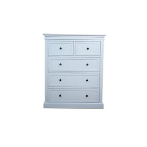 Cómoda Alta AMANDA Lista para Armar, Mesa Antigua Resistente de Madera Sólida, Mueble de Dormitorio con Gran Capacidad, Fácil de Armar - Product Image 4