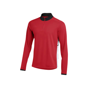 Ensemble de vêtements de sport d'hiver unisexe en pur coton avec sweat-shirt à demi-zip, ensemble de survêtement moderne 2 pièces pour la course à pied et la remise en forme - Product Image 1