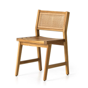 Chaise de salle à manger en rotin d'extérieur au design minimaliste moderne pour la décoration de la maison - Product Image 1