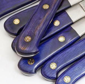 Damascus Steel 7-Piece Chef <b>Knife</b> <b>Set</b> with Wood Handles 67-Layer Carbon Steel Blades Serrated Edge Ambidextrous Design <b>Sharp</b> - Product Image 4