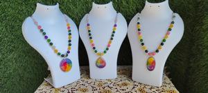 สร้อยคอทองเหลืองคุณภาพพรีเมียมประดับลูกปัดสไตล์ชาติพันธุ์ รูปทรงหยดน้ำและหัวใจ ทำด้วยมือ ประดับด้วยหินแท้ สำหรับผู้หญิง แฟชั่นทันสมัย เหมาะสำหรับงานคริสเตียน - Product Image 5