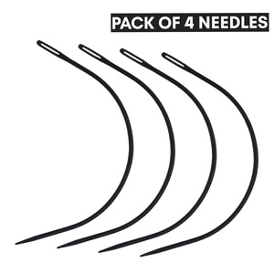 High Quality Stainless Steel Hair Extension Tools Kit <b>C</b>-Style Curved Needles Hooks 4pcs Set Salon Styling Supplies - Product Image 1