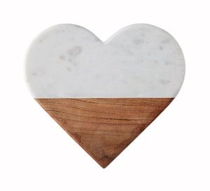 Tabla de cortar redonda de mármol con mango de madera incrustada, paquete individual, tabla de cortar carne y ensaladas hecha a mano, en oferta. - Product Image 1