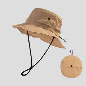 Custom Logo Foldable <b>Bucket</b> <b>Hat</b> Unisex Outdoor Solid Color Adjustable Straps Heat Transfer Printing Spring Summer Casual Adult - Product Image 5