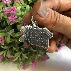 Pendentif Hip Hop Luxe Plaqué Argent, Motif Flocon de Neige, Serti de Pierres Moissanite Taille Coussin, pour Hommes et Femmes, Idéal Soirées - Product Image 3