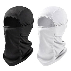 Pack of 2 Unisex Black and White Balaclava <b>Face</b> <b>Masks</b> Breathable Lightweight Stretch Full Head Cover <b>Men</b> and Women Comfortable - Product Image 1