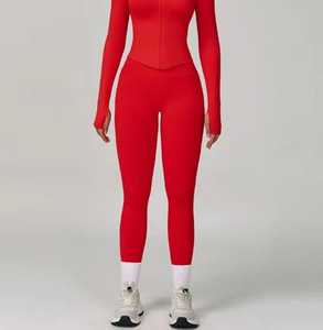 High Waist Full Length Solid Knitted Stretch Breathable Eco-Friendly Lightweight Women's Leggings with <b>Tummy</b> <b>Control</b> Shapewear - Product Image 2