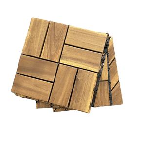Baldosas de Madera de Acacia Antideslizantes e Impermeables de Fácil Instalación, Baldosas de Madera para Terraza Exterior - Product Image 1
