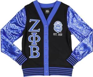 Zeta Phi Beta Winter Thin Acrylic <b>Cardigan</b> <b>Sweater</b>-Quick Dry <b>Women's</b> Unisex Top Search Results - Product Image 5