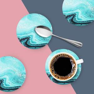 Ceramic Absorbent Coasters with Holder Stylish Drink Coasters for Coffee <b>Table</b> Dining Kitchen Housewarming Gift Decor - Product Image 3